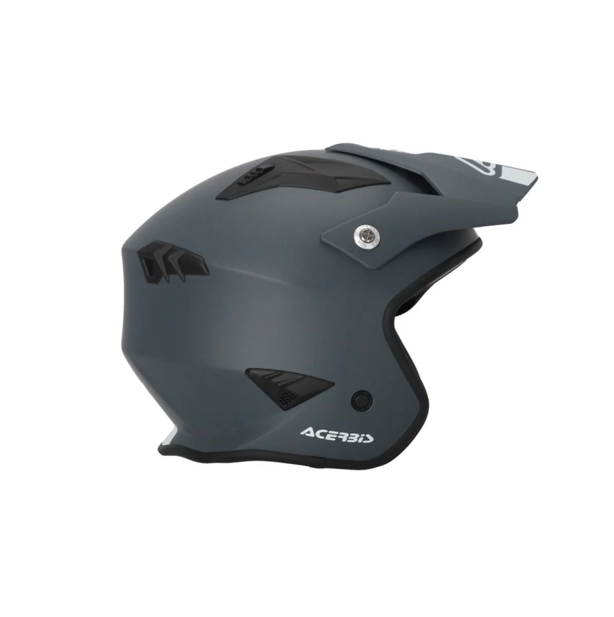Acerbis Jet Aria Helmet with Sun Visor [Grey] - Image 4